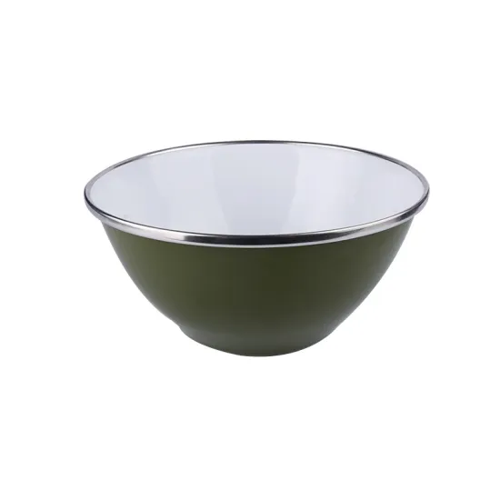 Enamel Bowl with Stainless Bowl Color Assorted