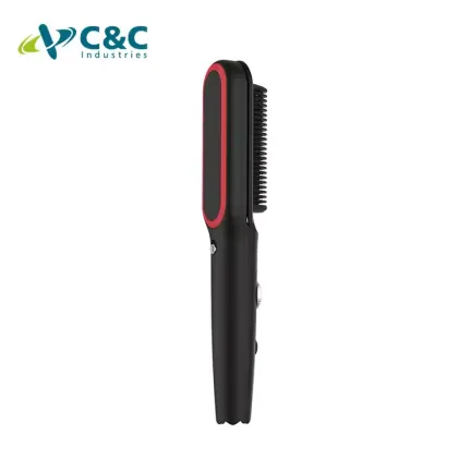 A portable hair straightening comb that prevents burns.