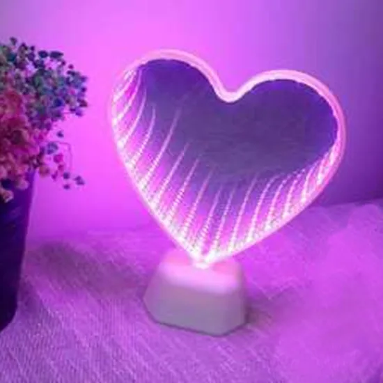 New I/2PCS 3D Love Heart Marquee Letter Lamps Indoor Nights Lamps LED Night Light Wedding Decor Romantic Valentine's Day Gift