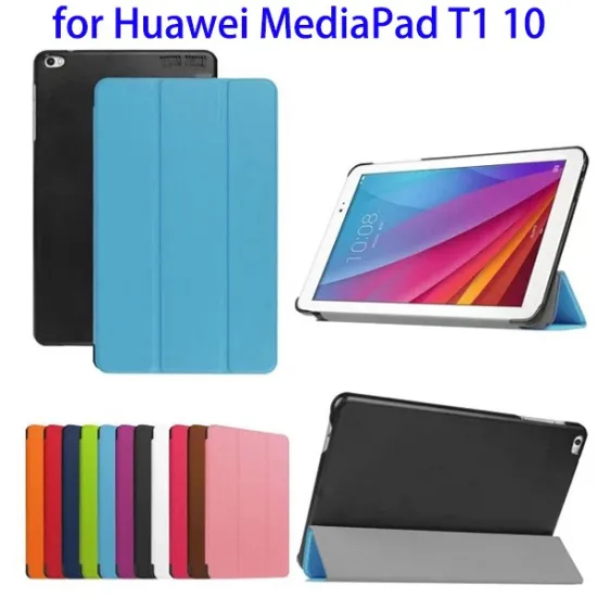 3 Folio PU Flip Leather Tablet Case for Huawei MediaPad T1 10 Case Cover