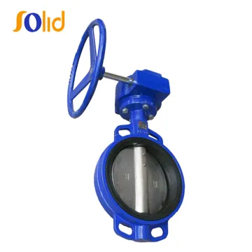 Worm Gear Operator Wafer Soft Seat Butterfly Valve