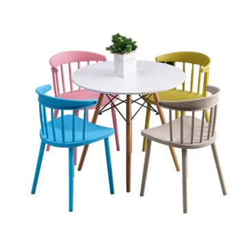 Plastic Home Leisure Dining Chair with Armrest