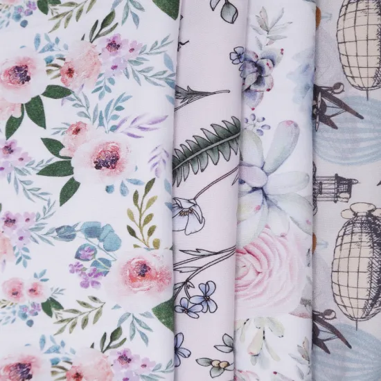 Factory Wholesale Digital Printed Bamboo French Terry Cloth Fabric 280g-290gsm