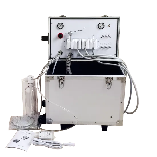 Portable Dental Clinic Turbine Unit with Air Compressor, Suction System, and Triplex Syringe