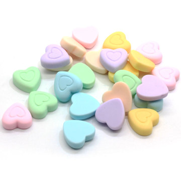 New Arrival Fancy Heart Shaped Resin Cabochon Flatback Beads Slime For Handmade Craft Decor Girls Hair Accessories