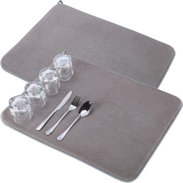 Super Absorbent Microfiber Dish Drying Mat with Pearl Pattern