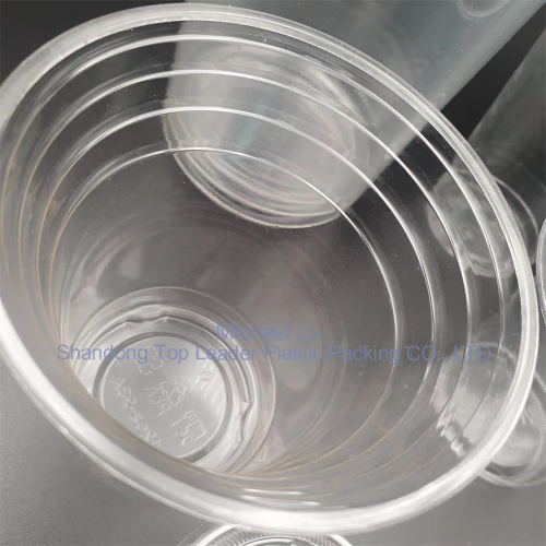 clear PLA cup different oz with FLAT lids