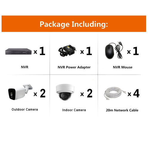 4CH Security 2MP Starlight Poe Camera System