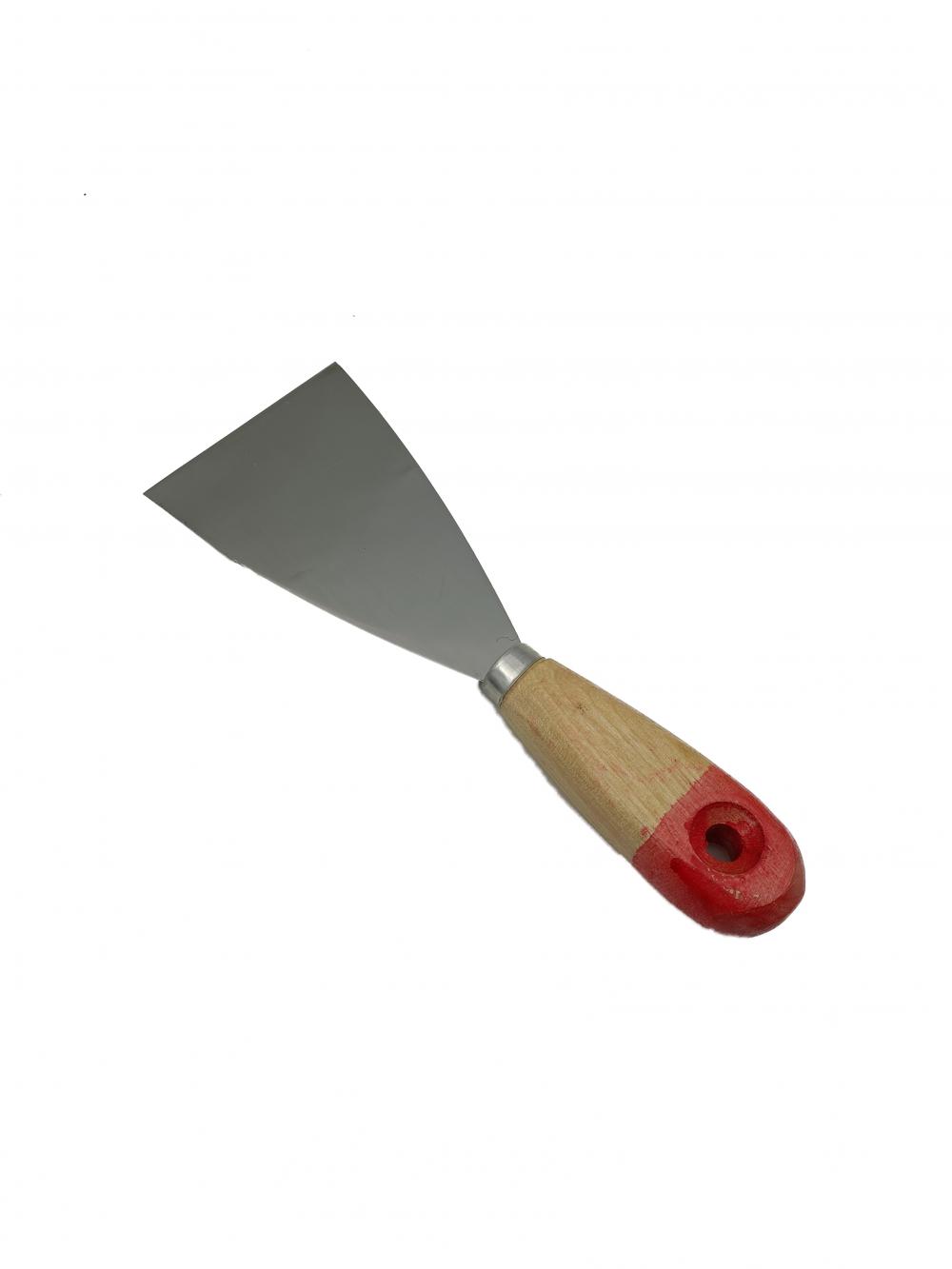 Wooden handle carbon steel paint scraper