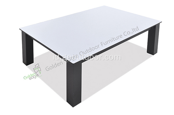Meja Aluminium dengan HPL Top