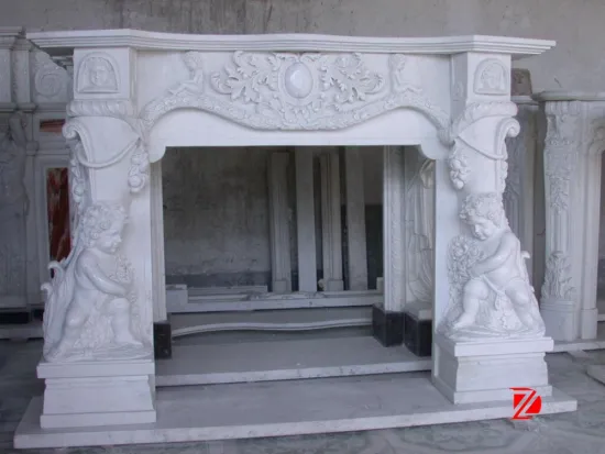 Luxury electric fireplace with angels
