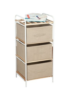Wooden 3 Drawers Storage Wooden Rack