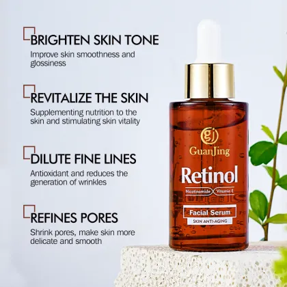 Guanjing Retinol Niacinamide Face Serum: Vitamin E for Pore Reduction and Wrinkle Removal