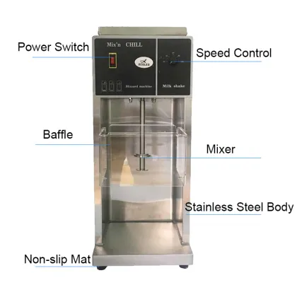 Stainless Steel McFlurry Shake Soft Ice Mixer Blizzard Blender Machine