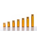10ml 25ml Amber glass bottle with gold cap