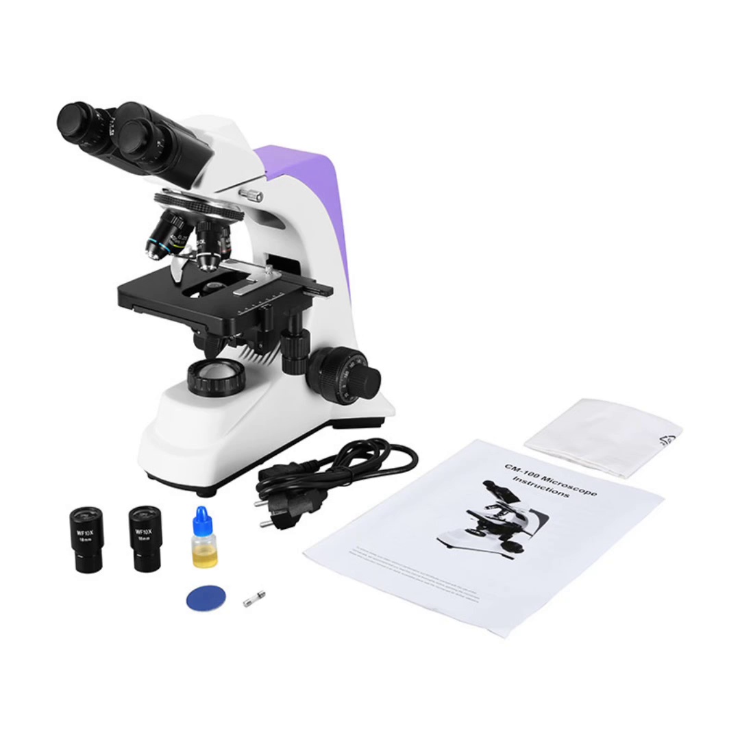 Binocular LED 40X-2000X Medical Biological Microscope