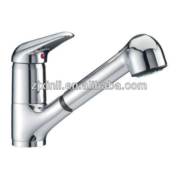 High Quality Brass Kitchen Tap with Pull Out Sprayer, Polish and Chrome Finish, Best Sell Mixer