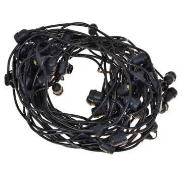 Suspended E26 Medium Sockets Black Cord