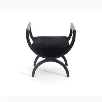Square Drop Curlule Lounge Chair Dark Replica
