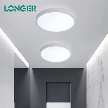 Modern LED Ceiling Light: Acrylic Aluminum Round Surface Mounted Living Room Design