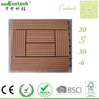 Snap-together DIY tiles easy install interlocked wpc deckings