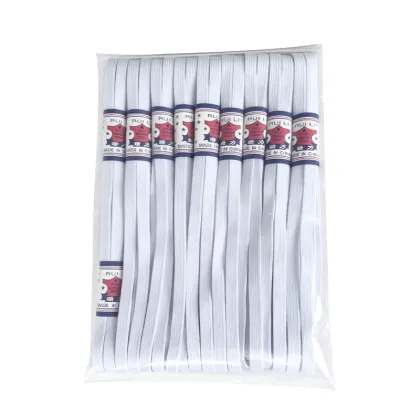 White Flat High Stretch Latex Elastic Tape