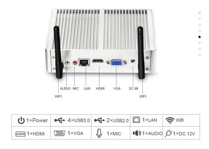 i3 5005U Fanless Nuc computer