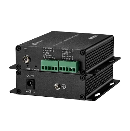 8CH Phoenix Terminal Audio to Fiber Converter