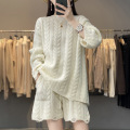 Two pieces of fashion simple loose size sweater