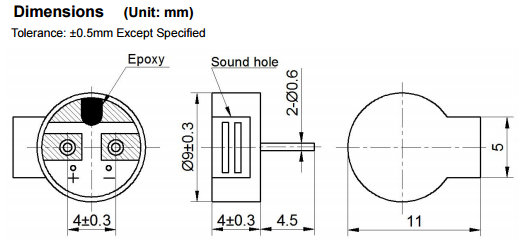 9*4mm buzzer