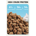 Comida de carne de gato cheia de carne liofilizada