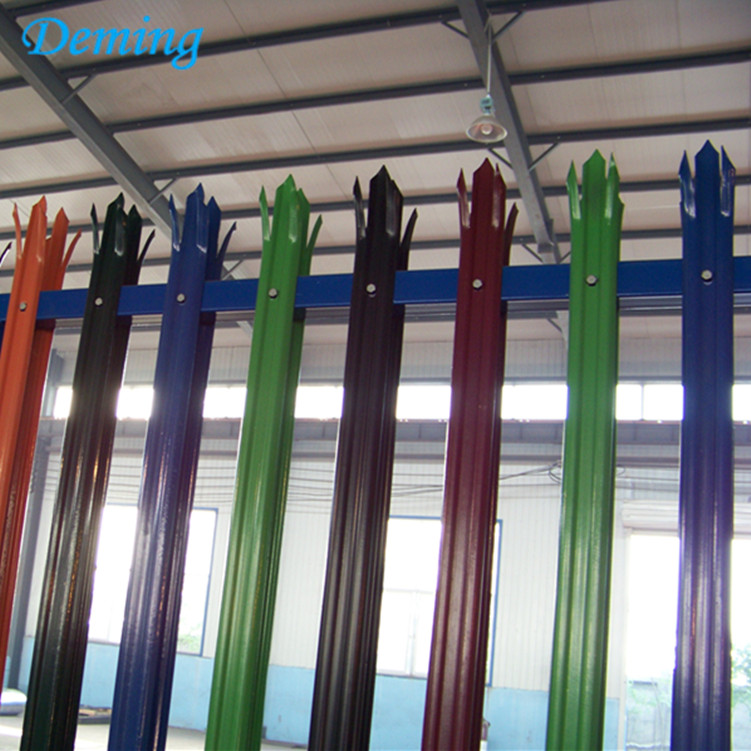 PVC Coated High Security Colorful Steel Palisade Fence