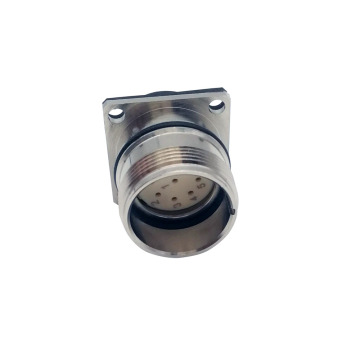 M23 flange connector CW male 9 pole