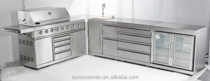 Stainless Steel Outdoor Barbecue Kitchen