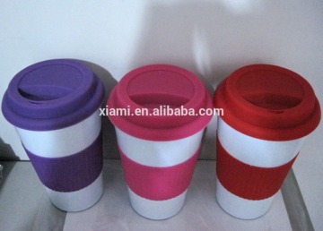best sale promotion gift colorful two piece silicone cup lid