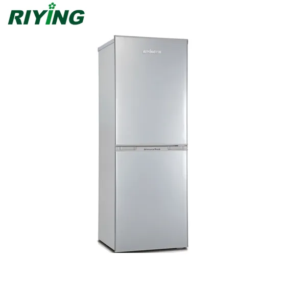 156 Liter Double Door and Bottom Freezer Stainless Steel Household Compressor Refrigerator - BCD-156