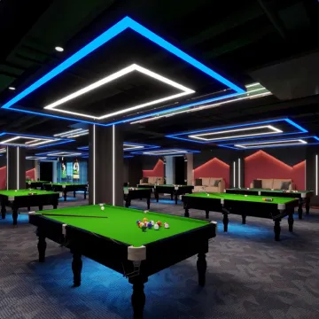 Modern Linear LED Ceiling Pendant for Pool Table or Billiard Room