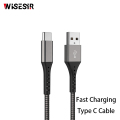 USB C Cable Nylon مضفر شحن سريع