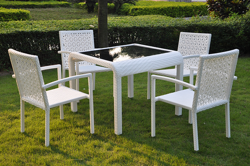 Outdoor / Garden SGS PE rotan Dining Set Furniture