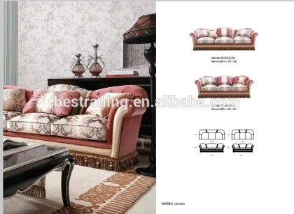 neoclassical european fabric french style sofa