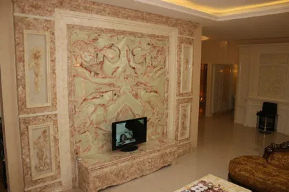 Artificial Onyx Stone Wall , Modern Hotel Artificial Jade Wall