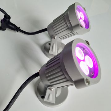 12-24V DC 9W DMX Aluminum Outdoor RGB LED Garden Light with 3-Year Warranty