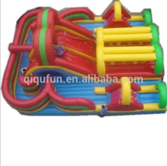 New designed inflatable pool slide with obstacle ,inflatable obstacle slide , inflatable obstacle course