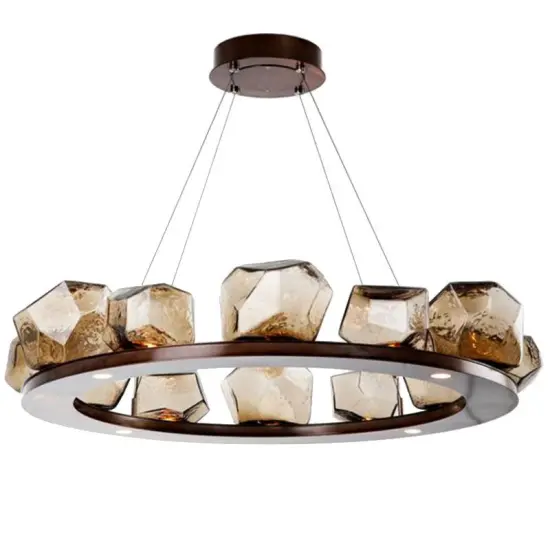 INSHINE Annular Crystal Drop Pendant Light