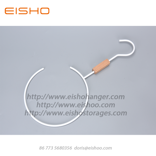 EISHO colgador de anillo de metal de madera partido