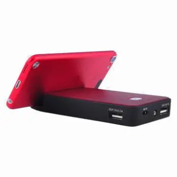 Emergency Mobile Phone Power Bank with 5,000mAh Capacity, Multifunction, Special Stand Design
