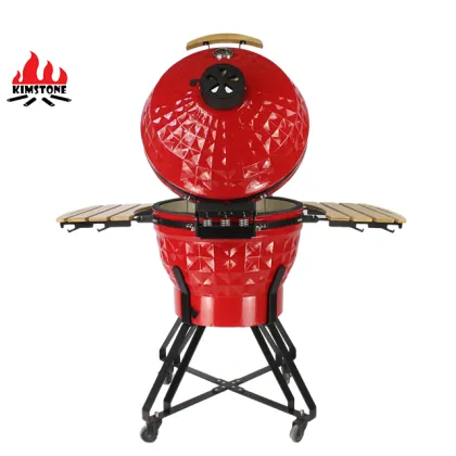 24 Inch Indoor Ceramic Kamado BBQ Grill with Cif BBQ Cleaner