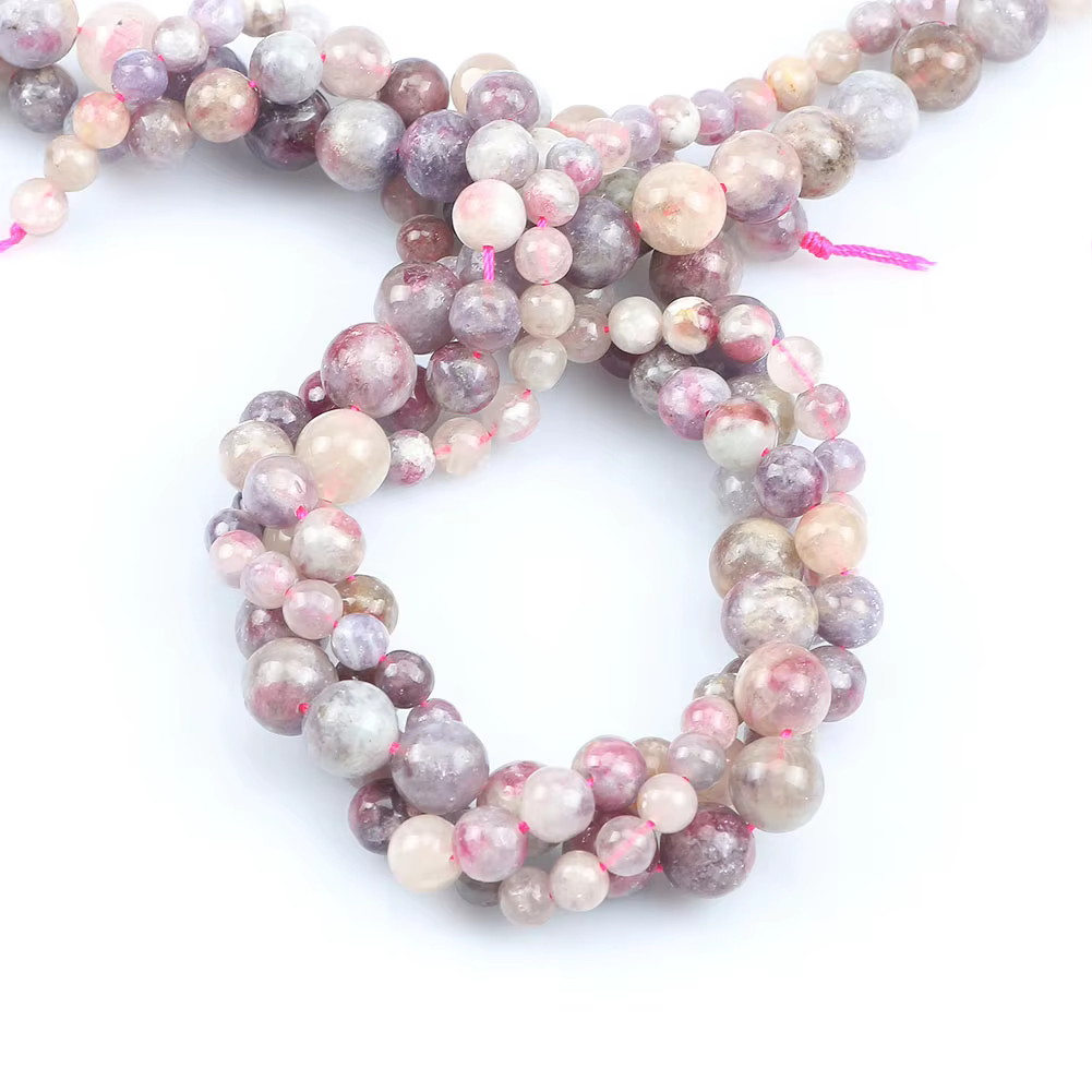 6/8/10mm Round Natural Red Tourmaline Beads