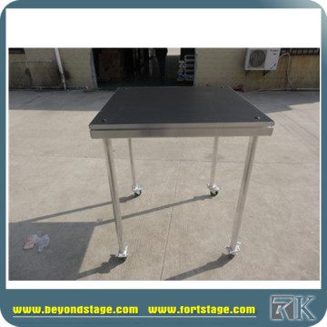 Portable stage with wheels