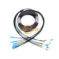 Cable de puente para exteriores de fibra de TPU blindado 6F LC-SC SM